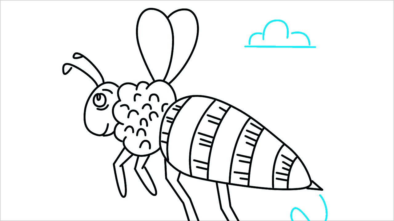 Cómo dibujar abejas gigantes paso a paso (11)