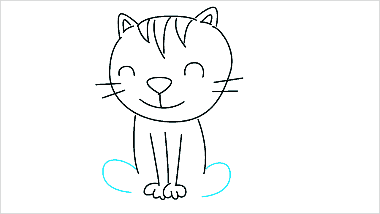 Cómo dibujar gatos bebés paso a paso (10)
