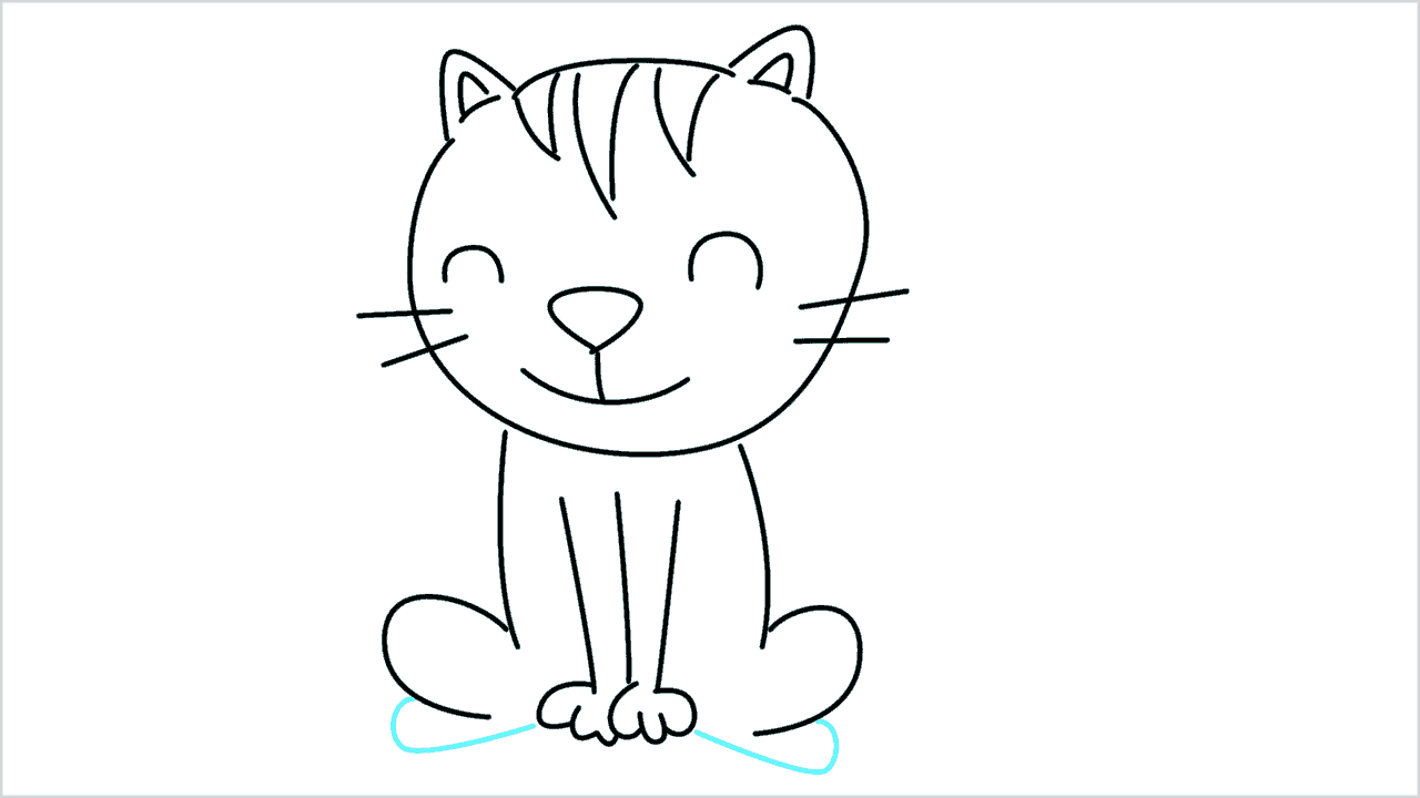 Cómo dibujar gatos bebés paso a paso (11)