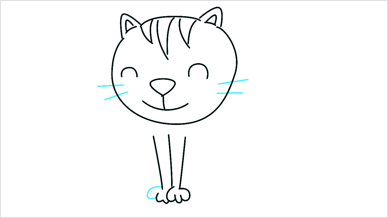 Cómo dibujar gatos bebés paso a paso (8)