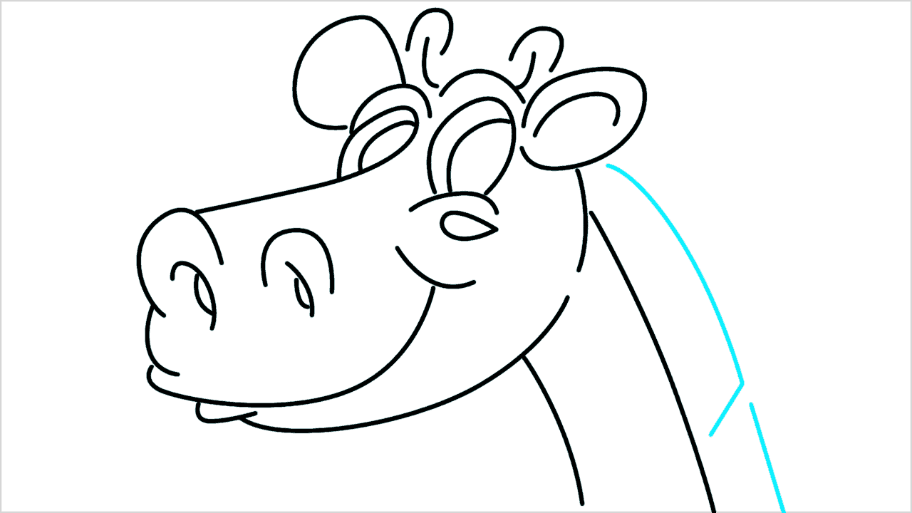 Cómo dibujar la cabeza de una jirafa paso a paso (11)