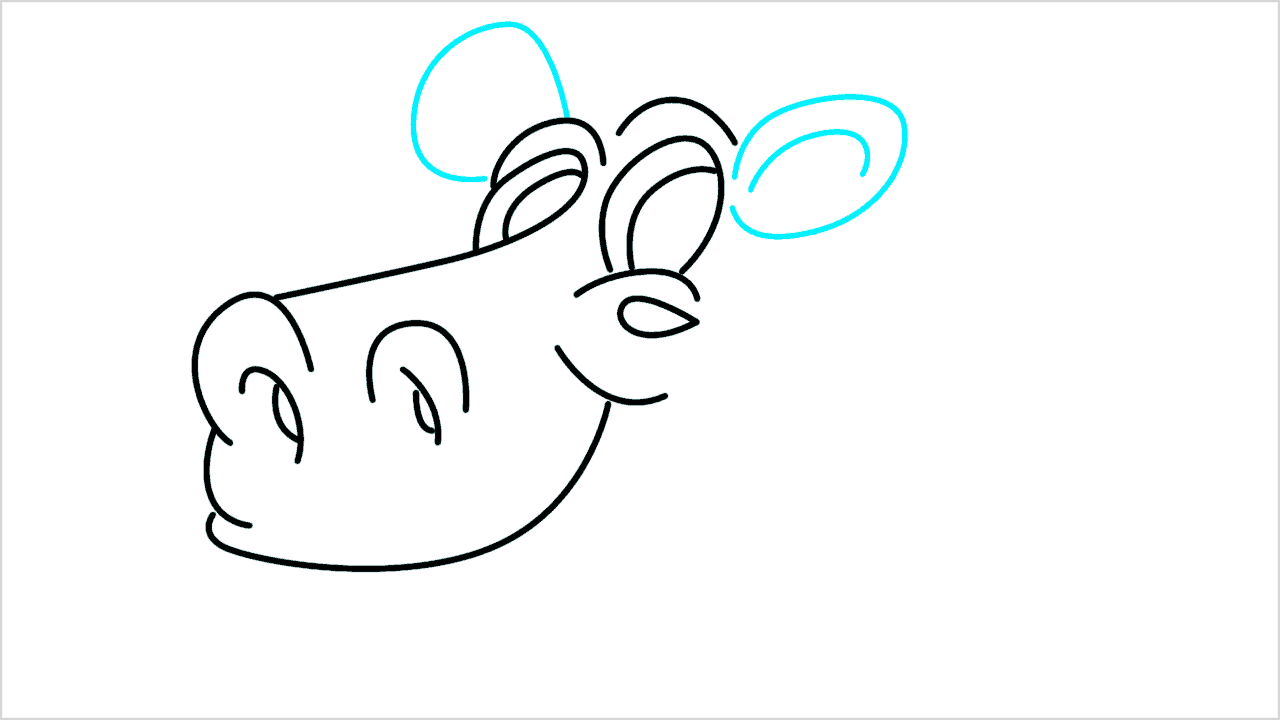 Cómo dibujar la cabeza de una jirafa paso a paso (7)