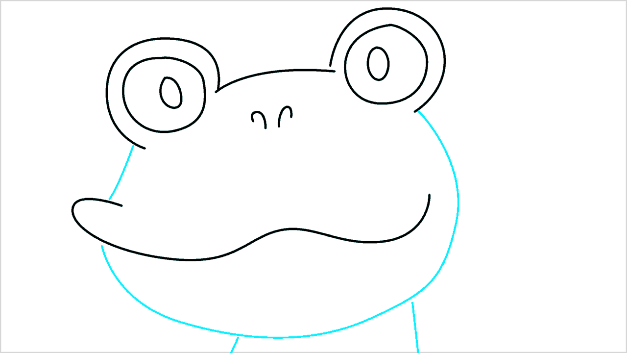 Cómo dibujar la cabeza de una rana paso a paso (4)