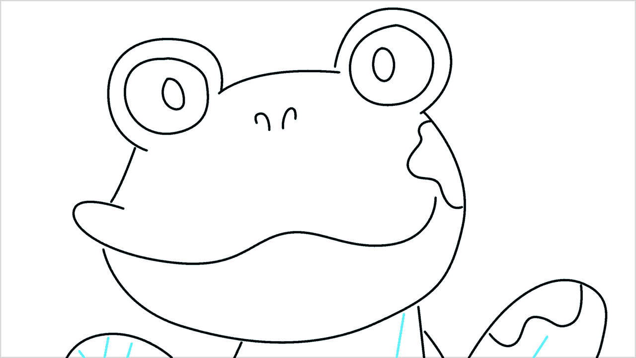 Cómo dibujar la cabeza de una rana paso a paso (7)