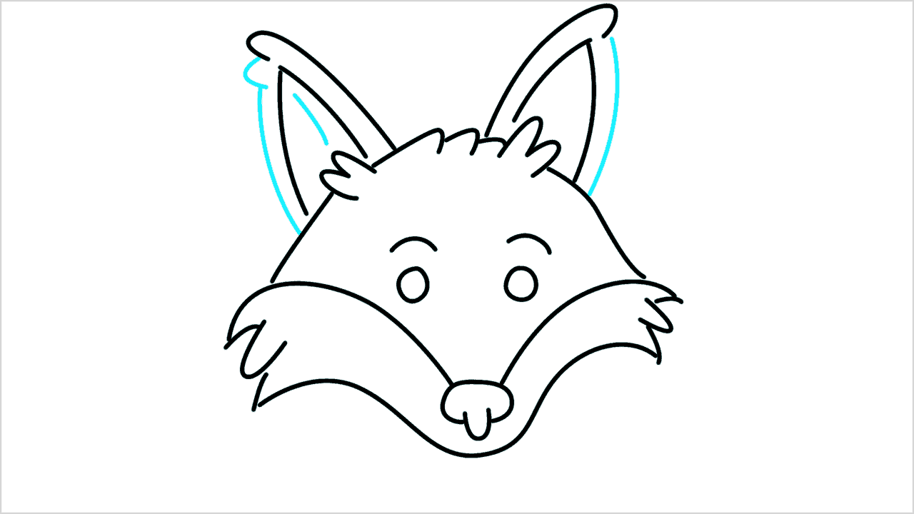 Cómo dibujar la cara de un zorro paso a paso (7)