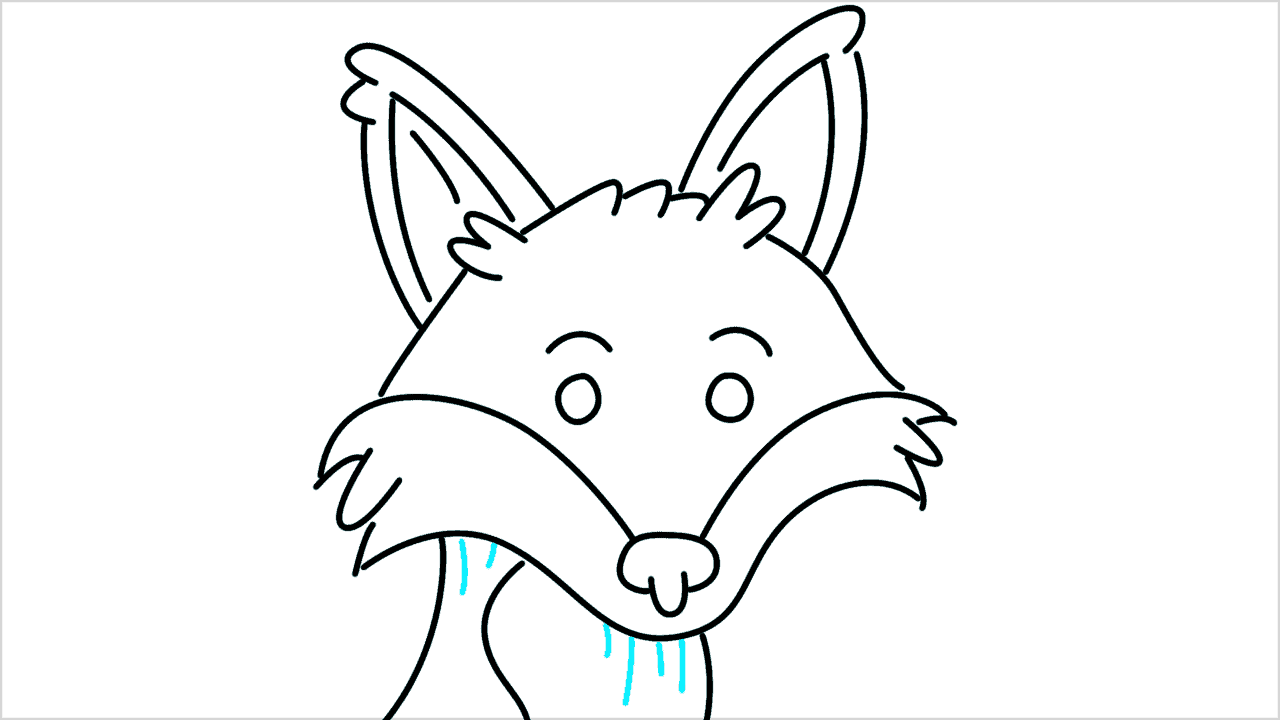 Cómo dibujar la cara de un zorro paso a paso (9)