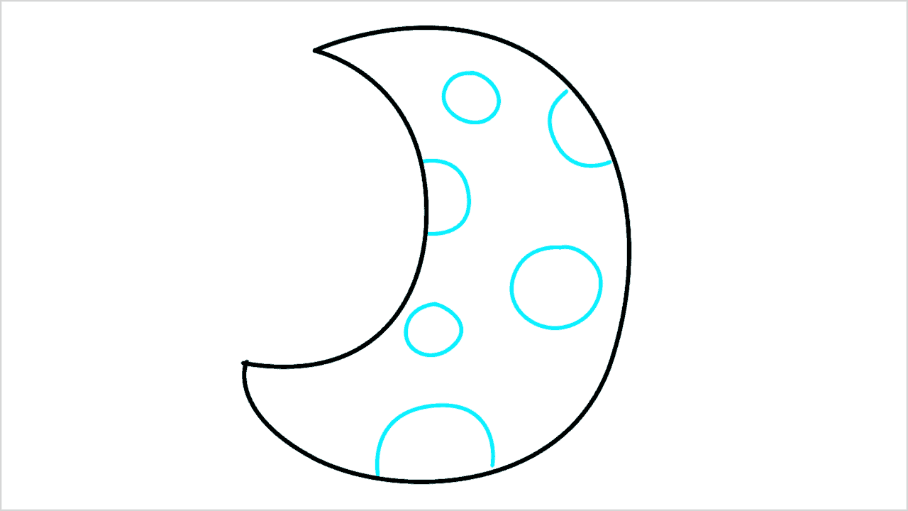 Cómo dibujar la luna paso a paso (3)