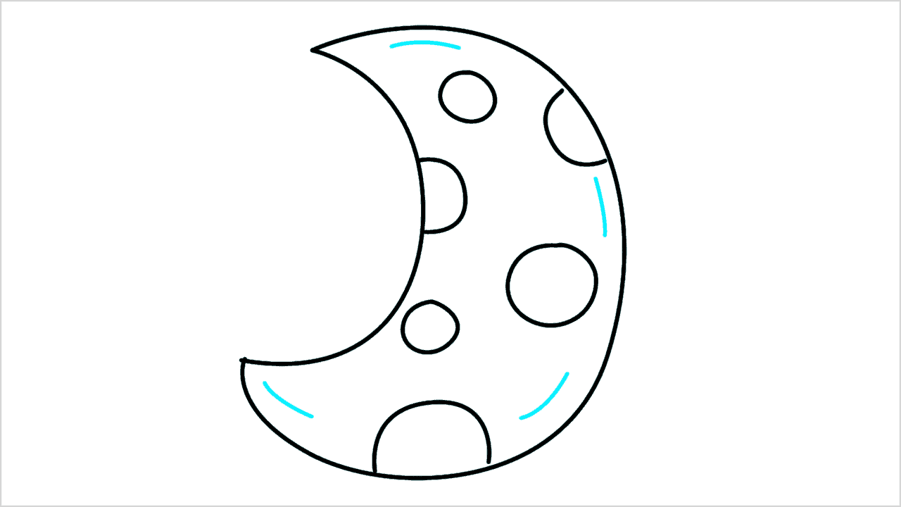 Cómo dibujar la luna paso a paso (4)