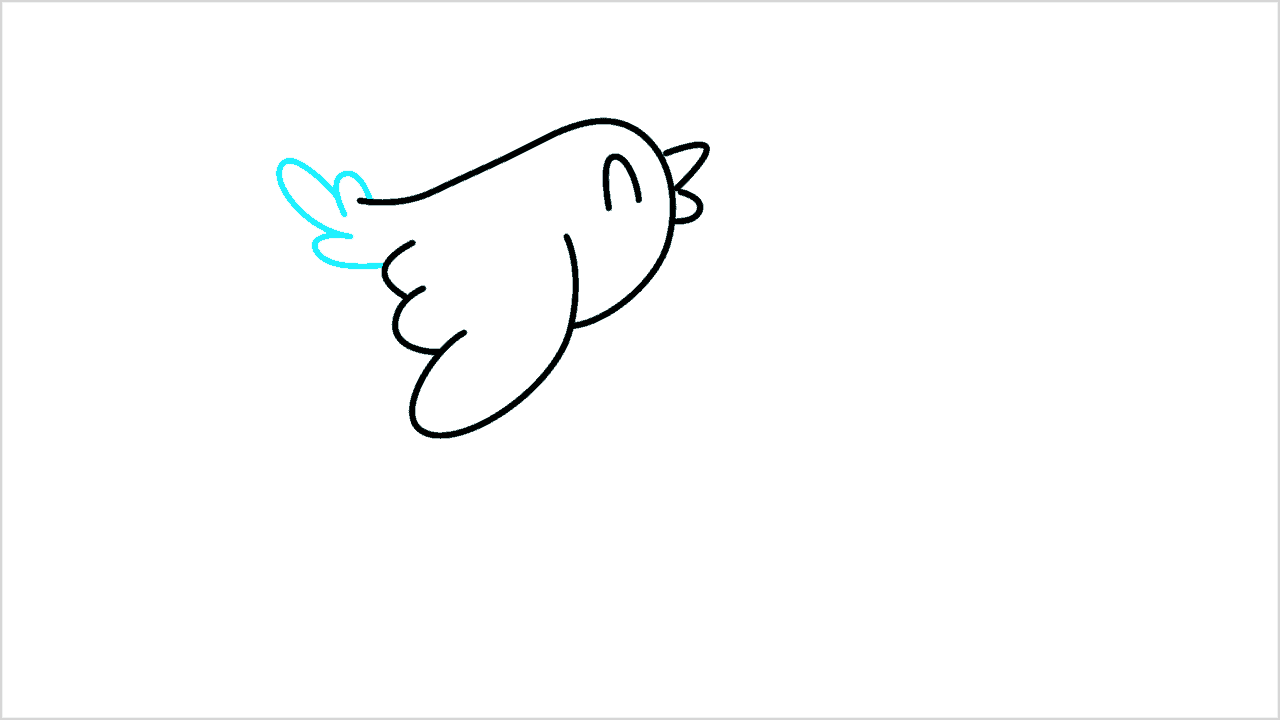 Cómo dibujar pájaros volando paso a paso (4)