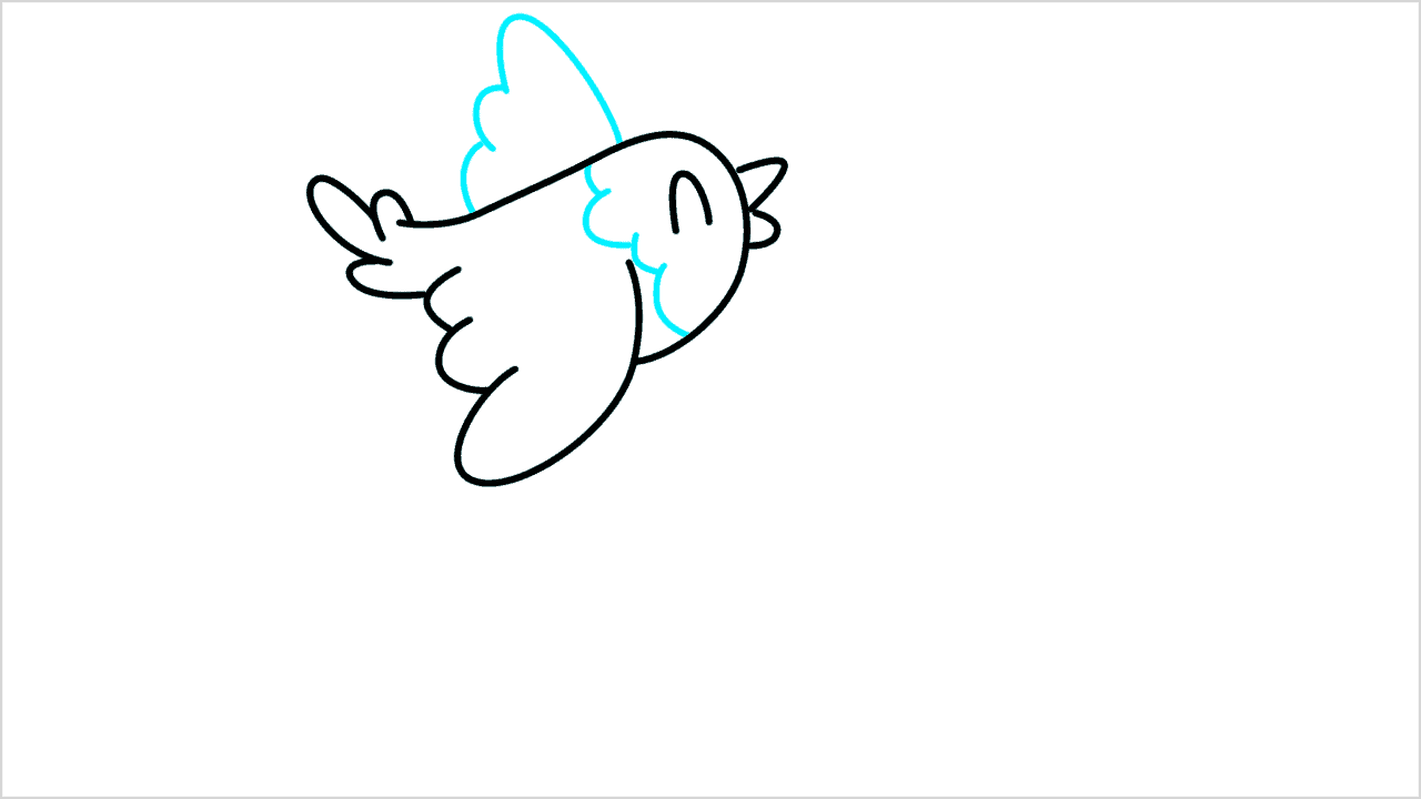 Cómo dibujar pájaros volando paso a paso (5)
