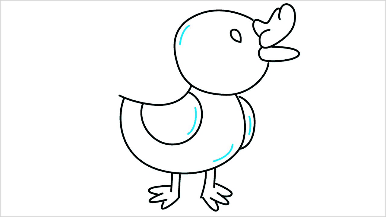 Cómo dibujar un Pato (duckling) Paso a Paso (7)