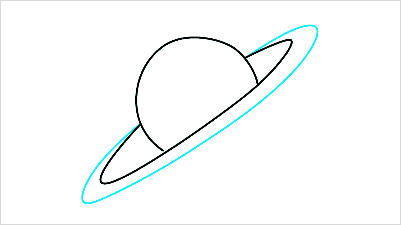 Cómo dibujar un Saturno paso a paso (3)