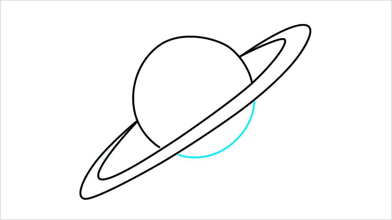 Cómo dibujar un Saturno paso a paso (4)