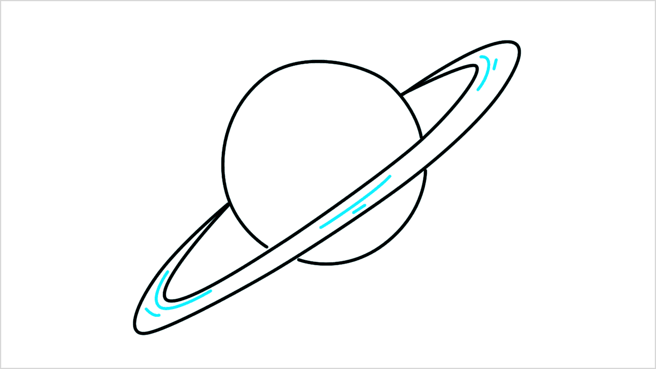 Cómo dibujar un Saturno paso a paso (5)