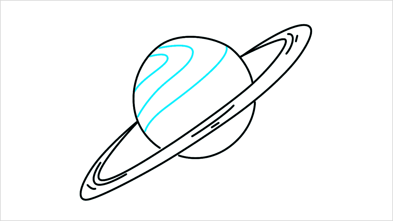 Cómo dibujar un Saturno paso a paso (6)