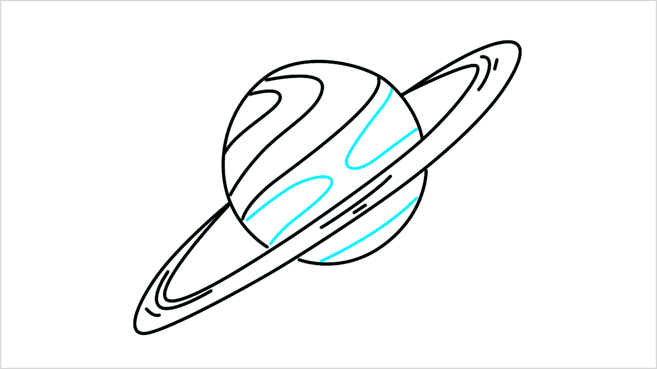 Cómo dibujar un Saturno paso a paso (7)