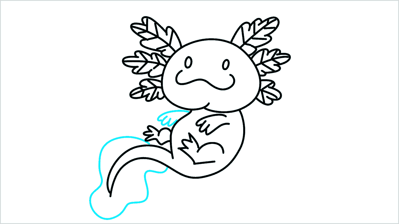 Cómo dibujar un axolotl paso a paso (10)