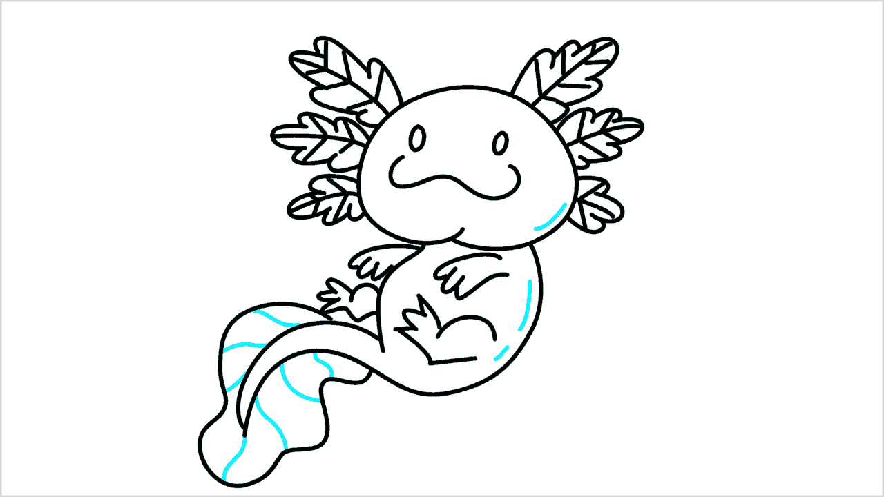 Cómo dibujar un axolotl paso a paso (11)