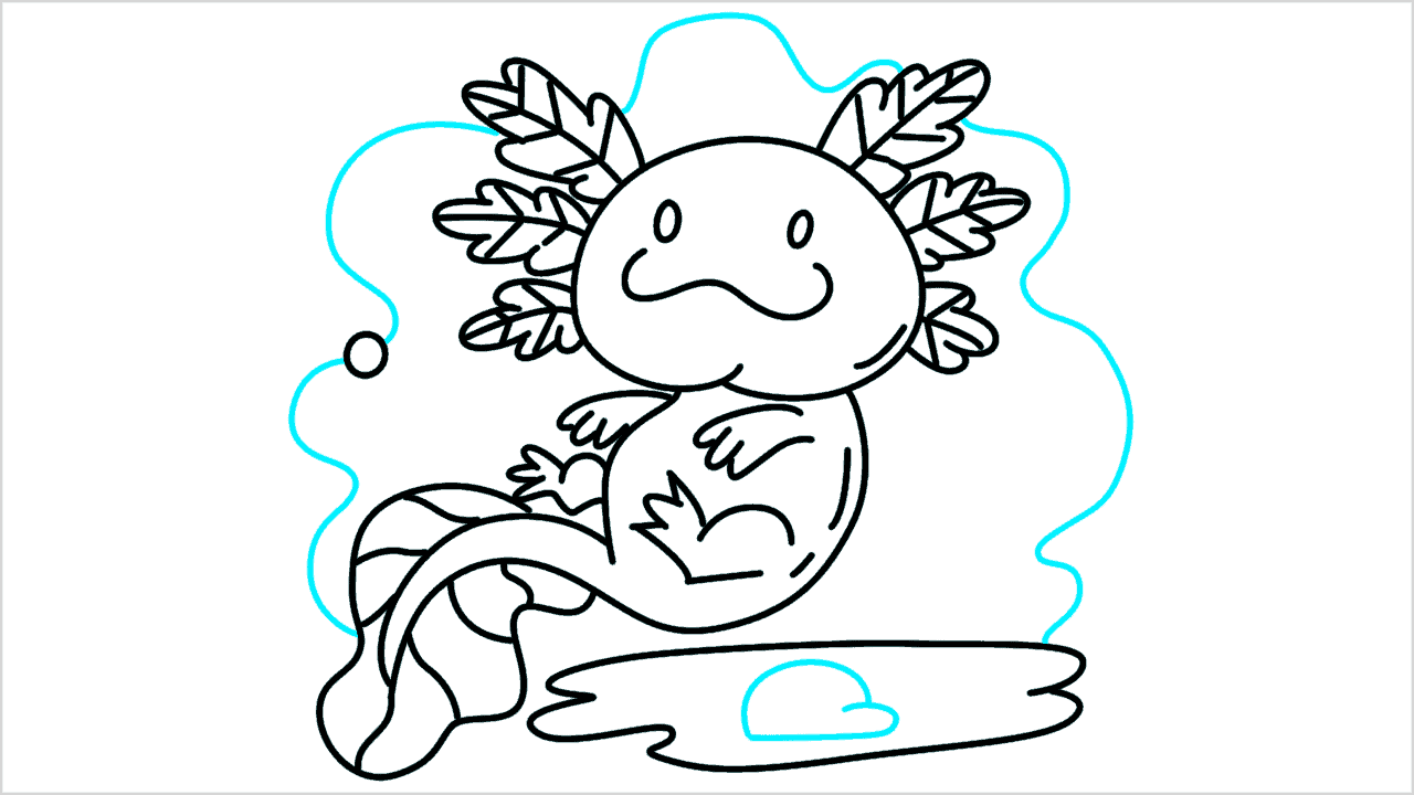 Cómo dibujar un axolotl paso a paso (13)