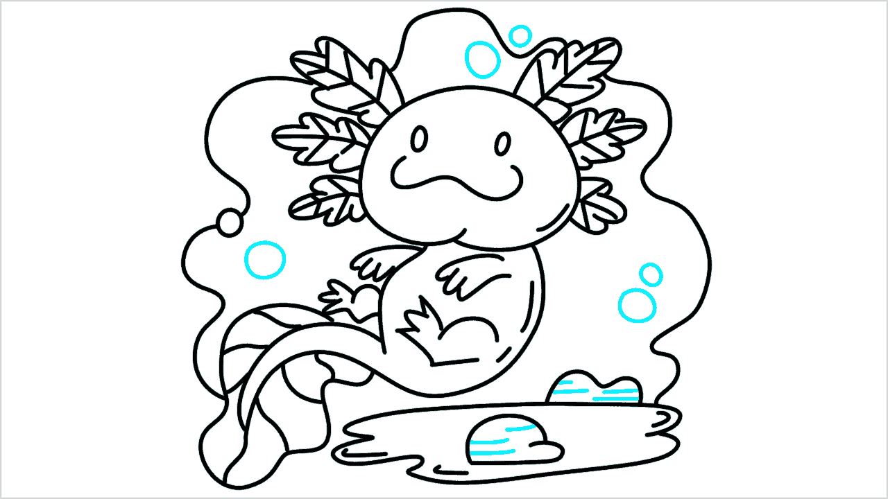 Cómo dibujar un axolotl paso a paso (15)