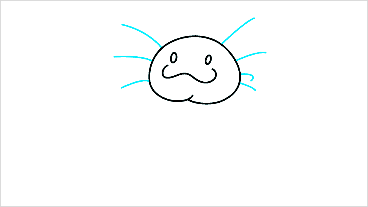 Cómo dibujar un axolotl paso a paso (4)