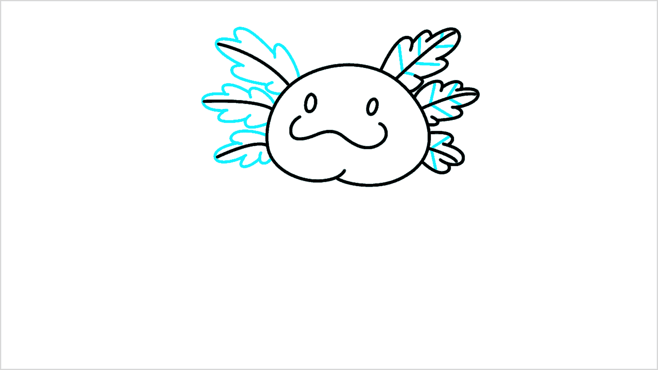 Cómo dibujar un axolotl paso a paso (6)
