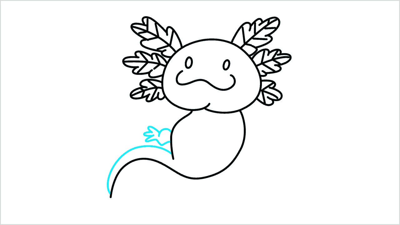 Cómo dibujar un axolotl paso a paso (8)