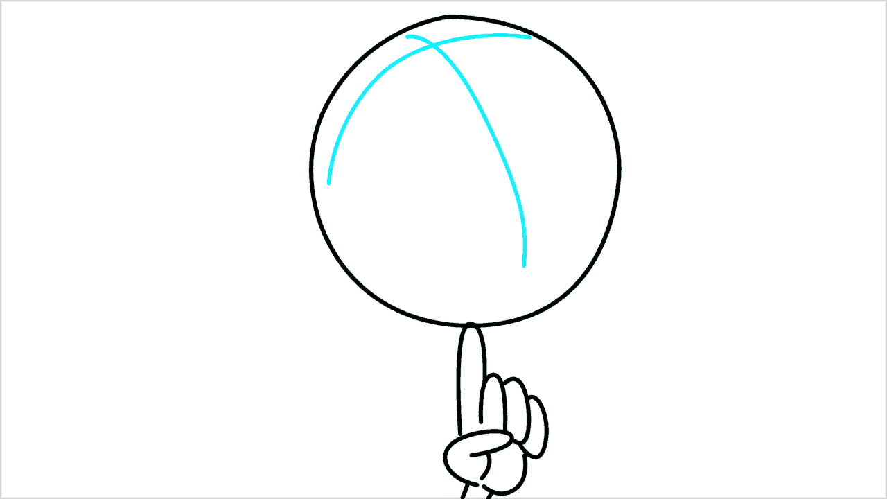 Cómo dibujar un balón de baloncesto en el dedo paso a paso (6)