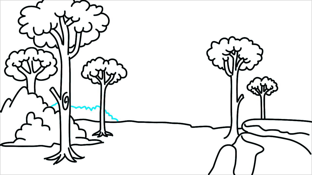 Cómo dibujar un bosque paso a paso (11)