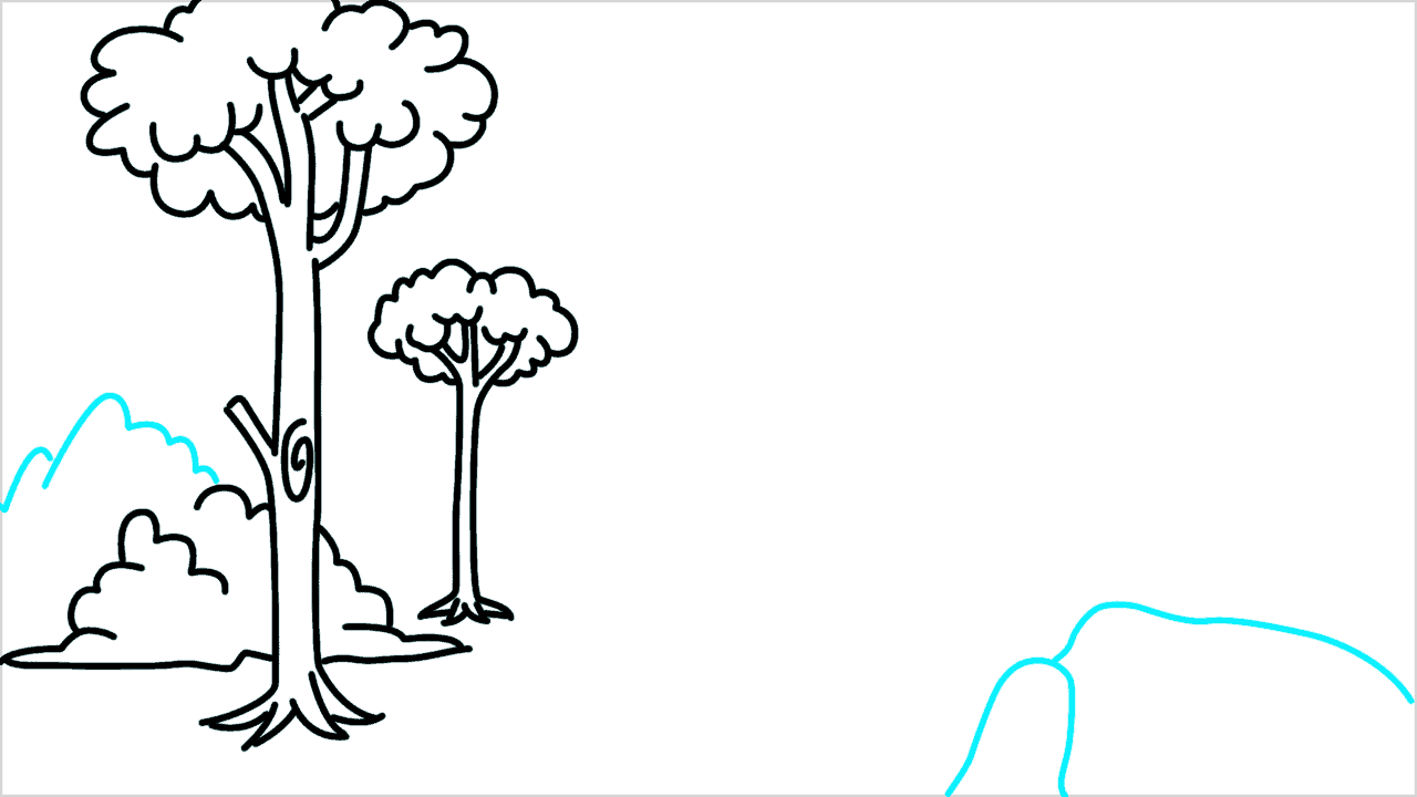 Cómo dibujar un bosque paso a paso (5)