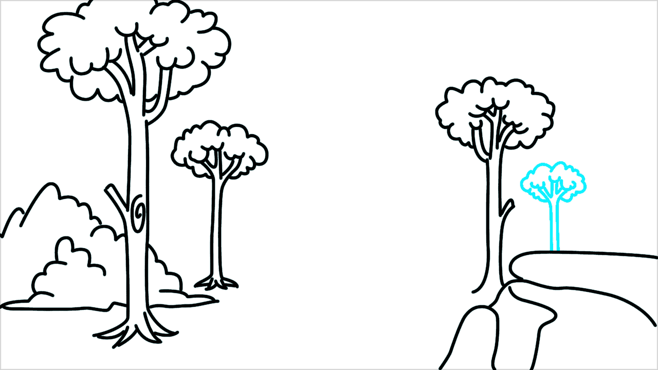 Cómo dibujar un bosque paso a paso (8)