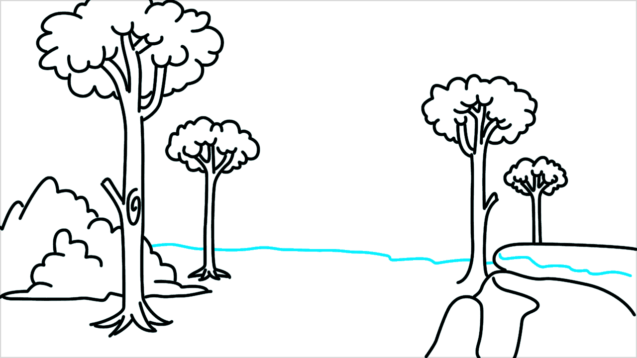 Cómo dibujar un bosque paso a paso (9)