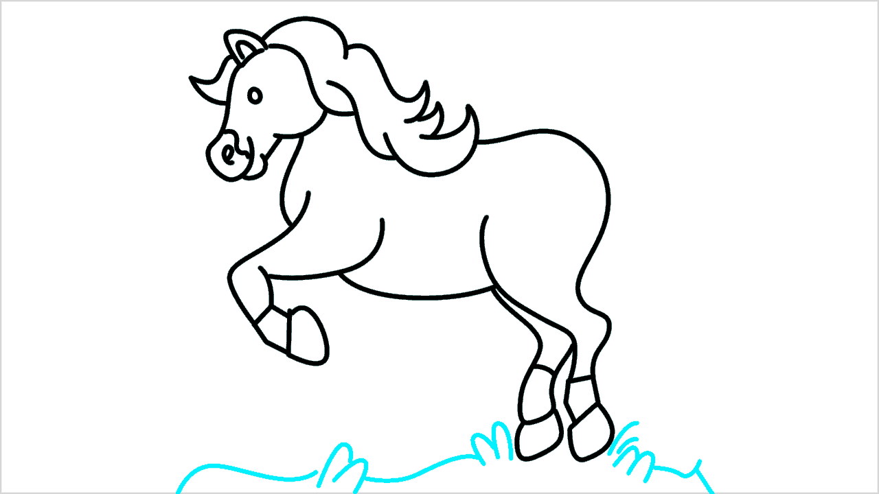 Cómo dibujar un caballo gordo paso a paso (10)