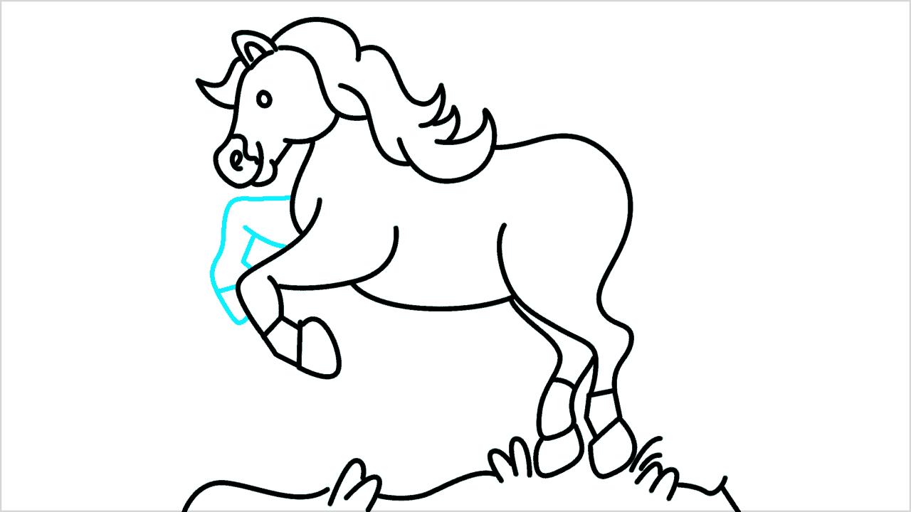 Cómo dibujar un caballo gordo paso a paso (11)