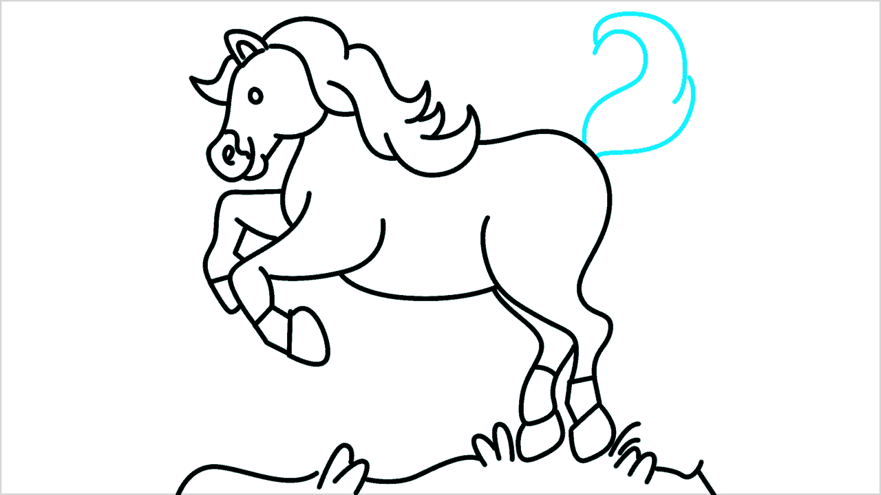 Cómo dibujar un caballo gordo paso a paso (12)