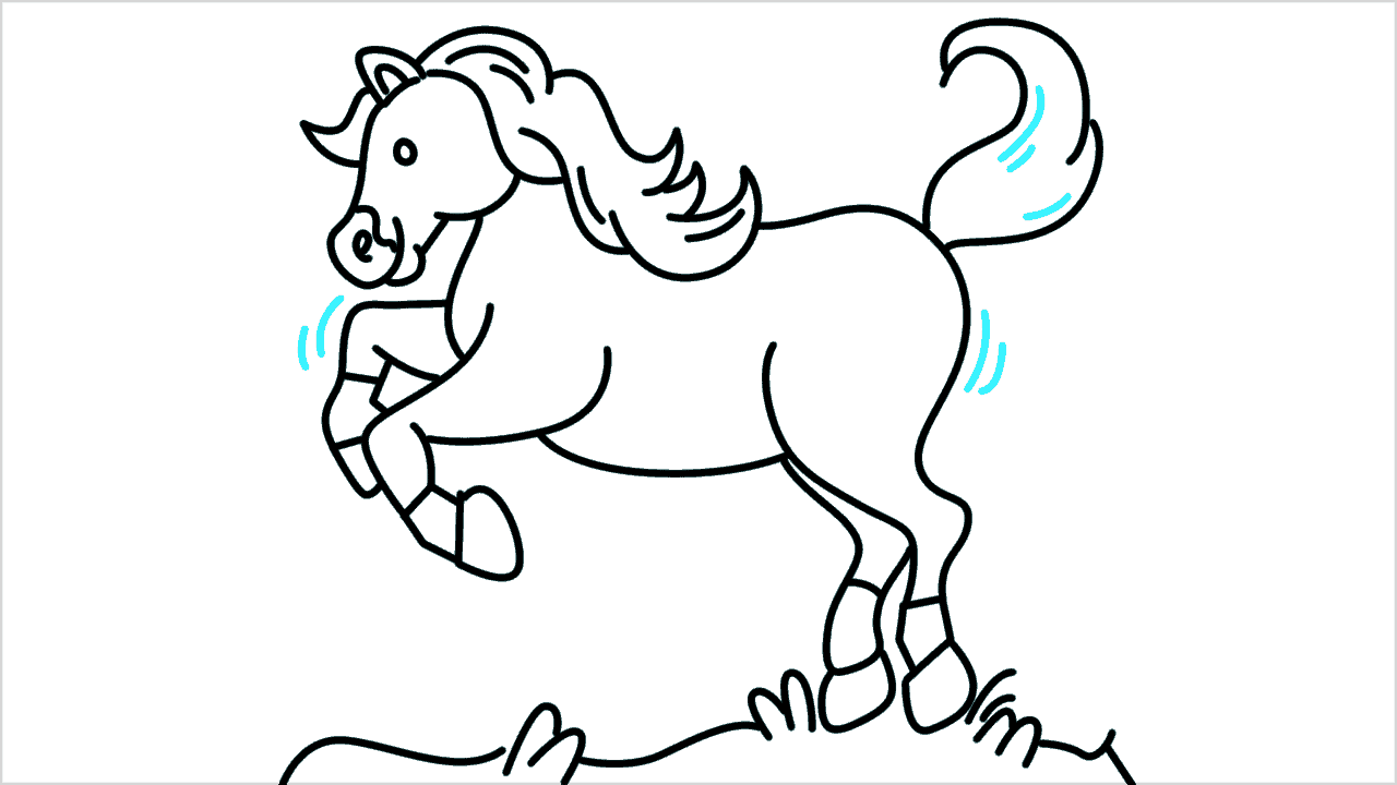 Cómo dibujar un caballo gordo paso a paso (14)