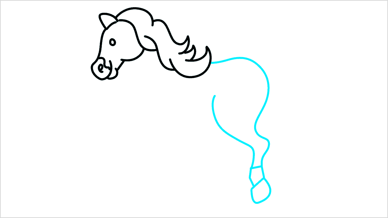 Cómo dibujar un caballo gordo paso a paso (6)