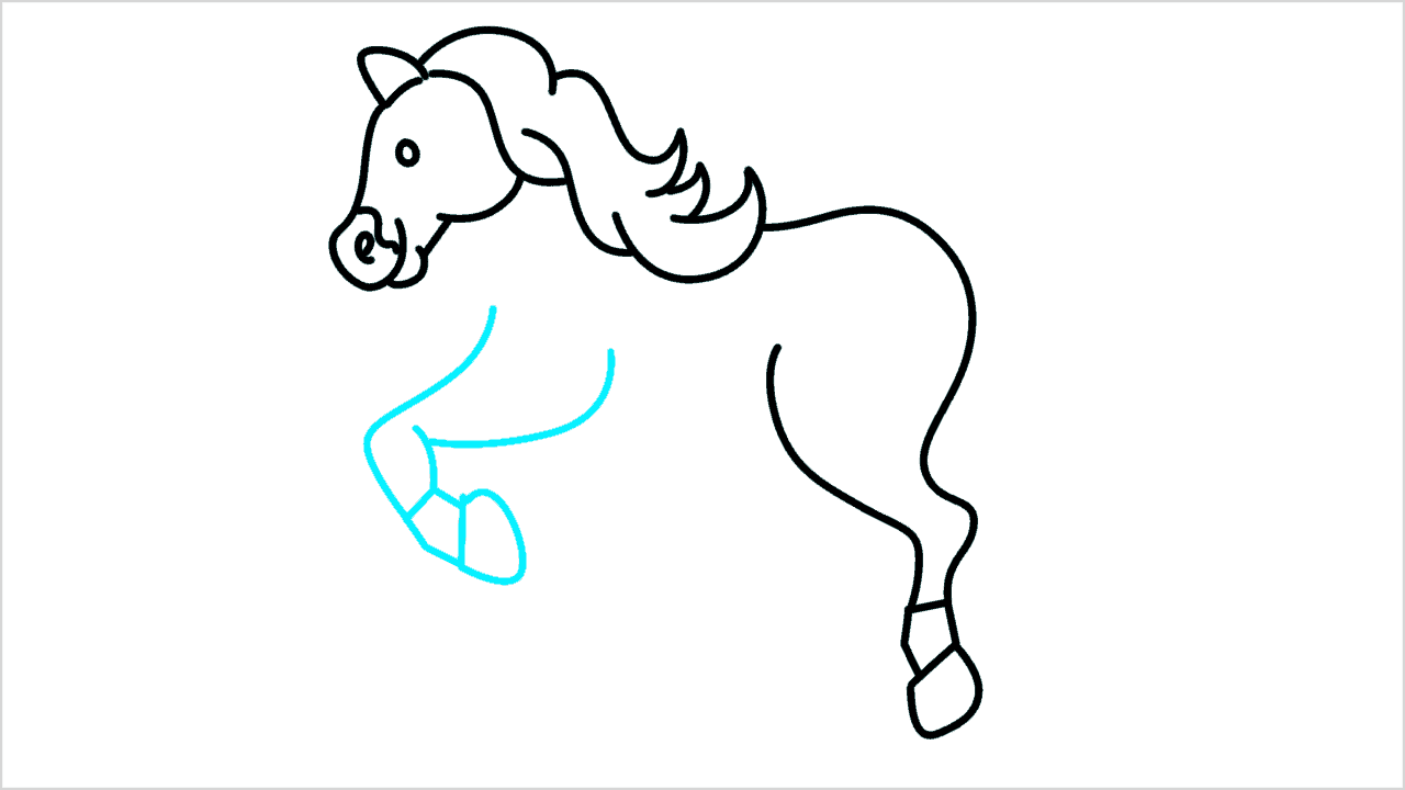 Cómo dibujar un caballo gordo paso a paso (7)