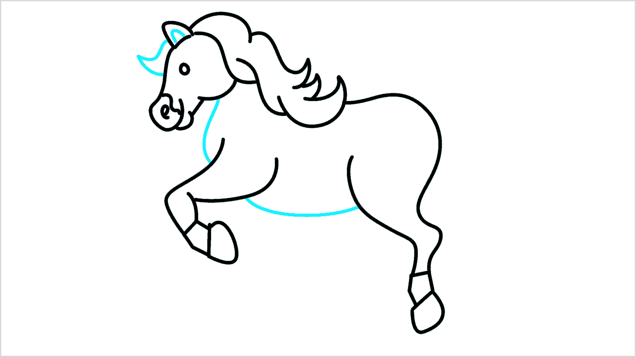 Cómo dibujar un caballo gordo paso a paso (8)