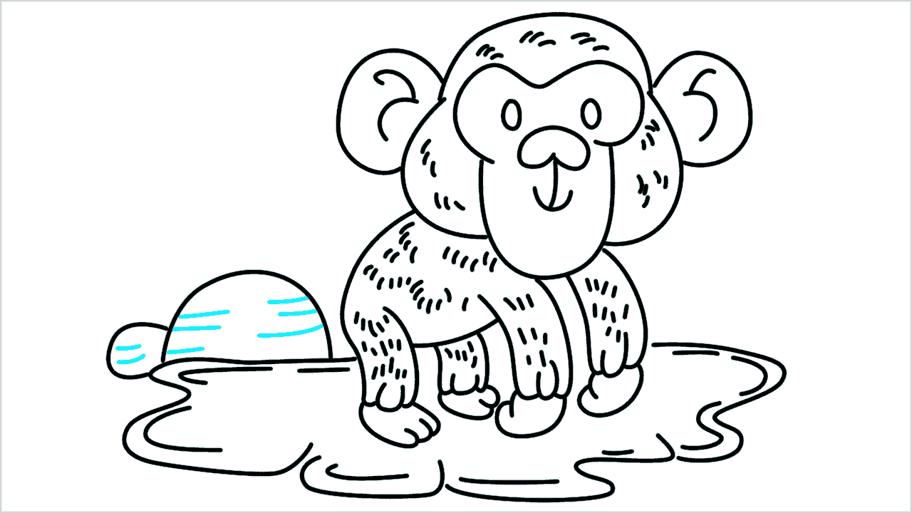 Cómo dibujar un chimpancé paso a paso (16)