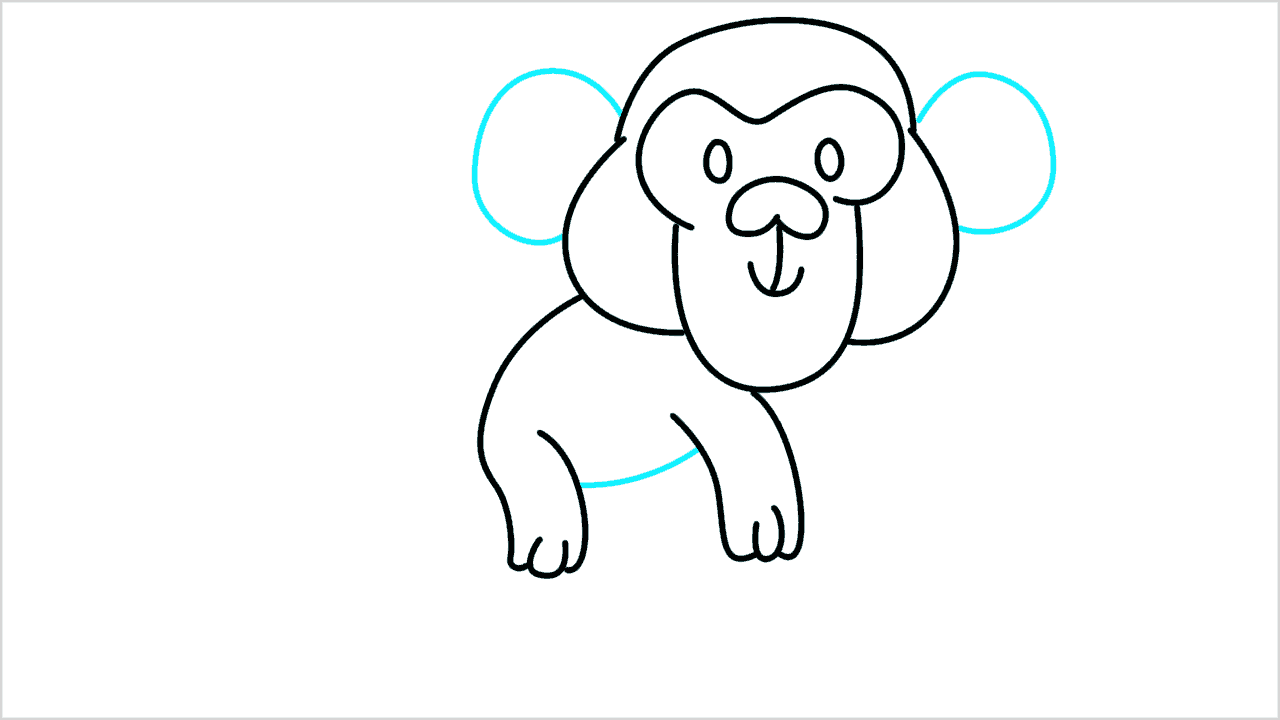 Cómo dibujar un chimpancé paso a paso (7)