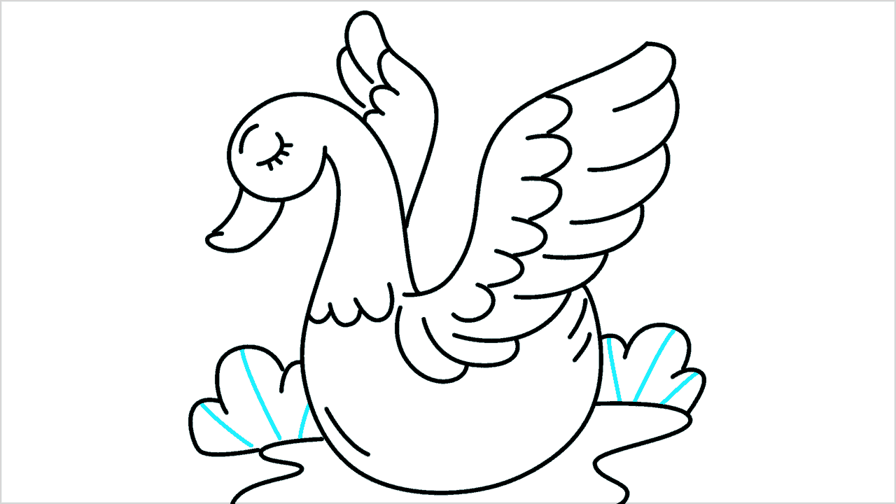 Cómo dibujar un cisne paso a paso (10)
