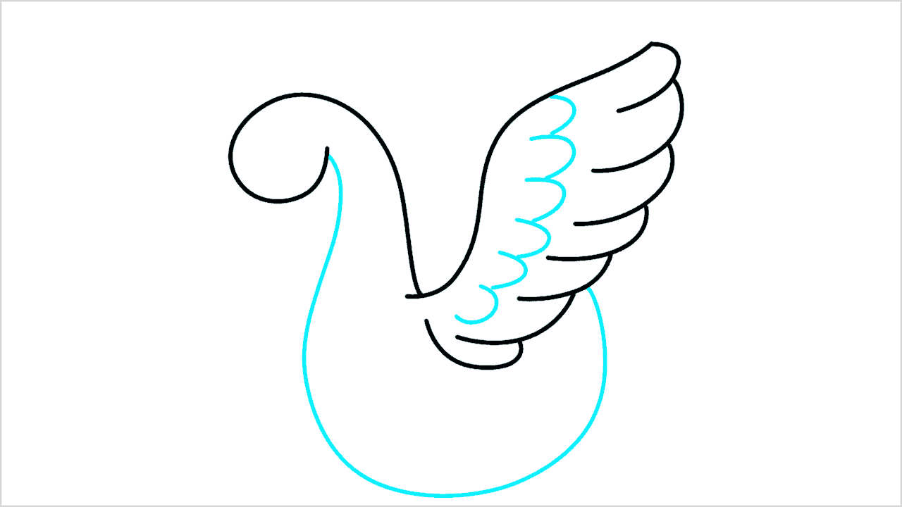 Cómo dibujar un cisne paso a paso (4)