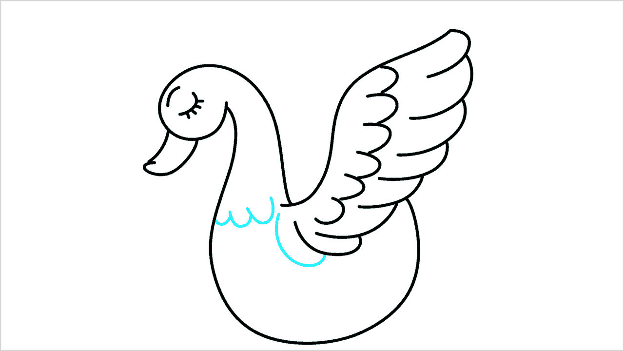 Cómo dibujar un cisne paso a paso (6)