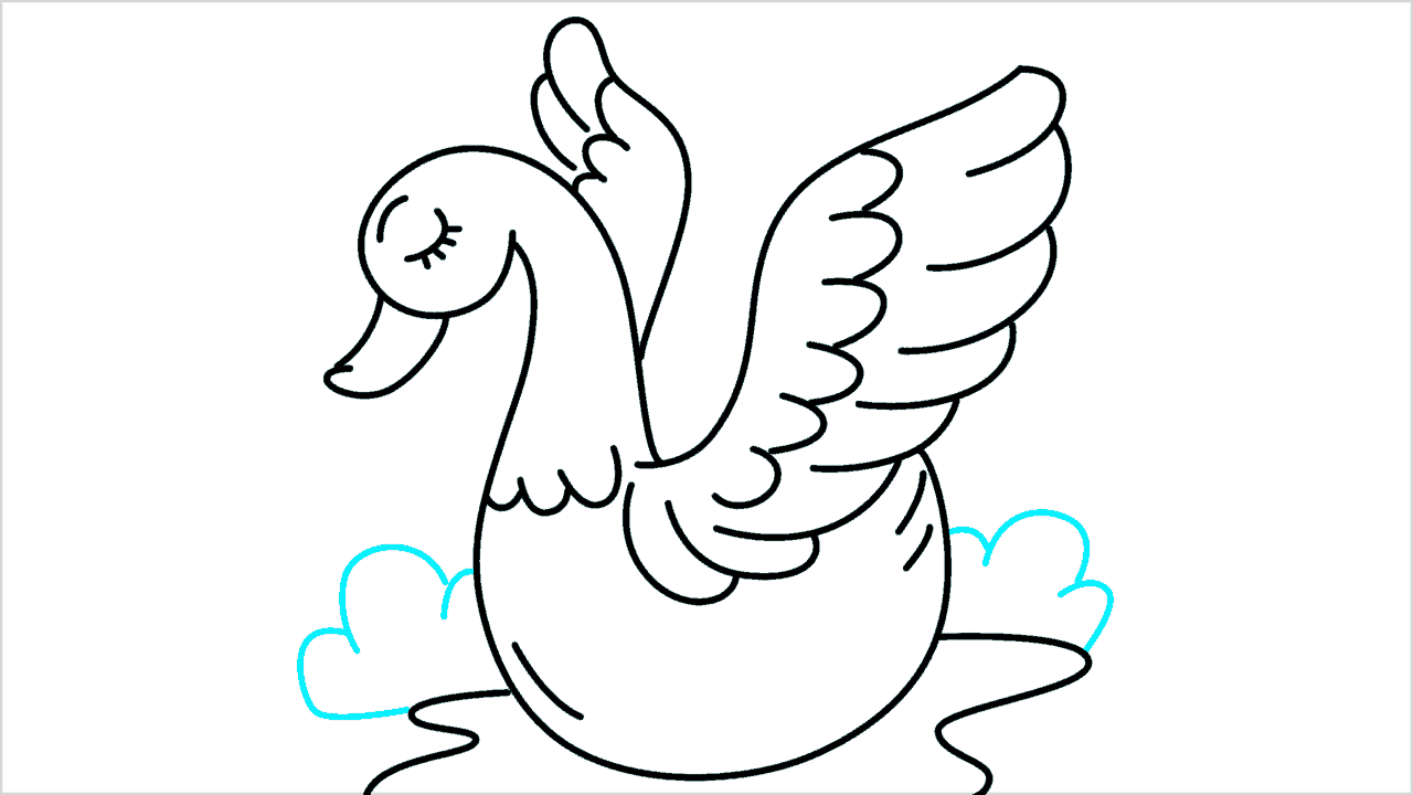 Cómo dibujar un cisne paso a paso (9)
