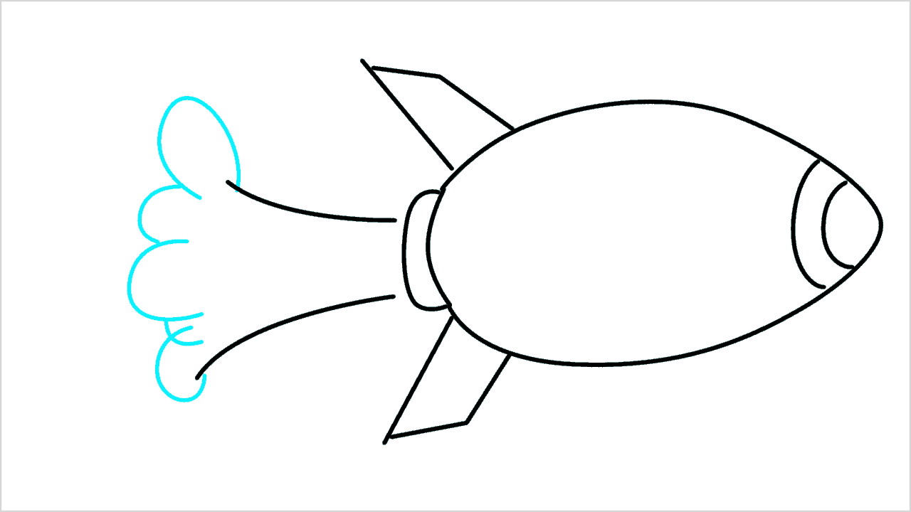 Cómo dibujar un cohete paso a paso (5)