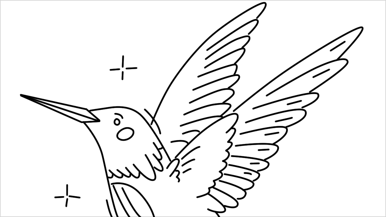 Cómo dibujar un colibrí paso a paso