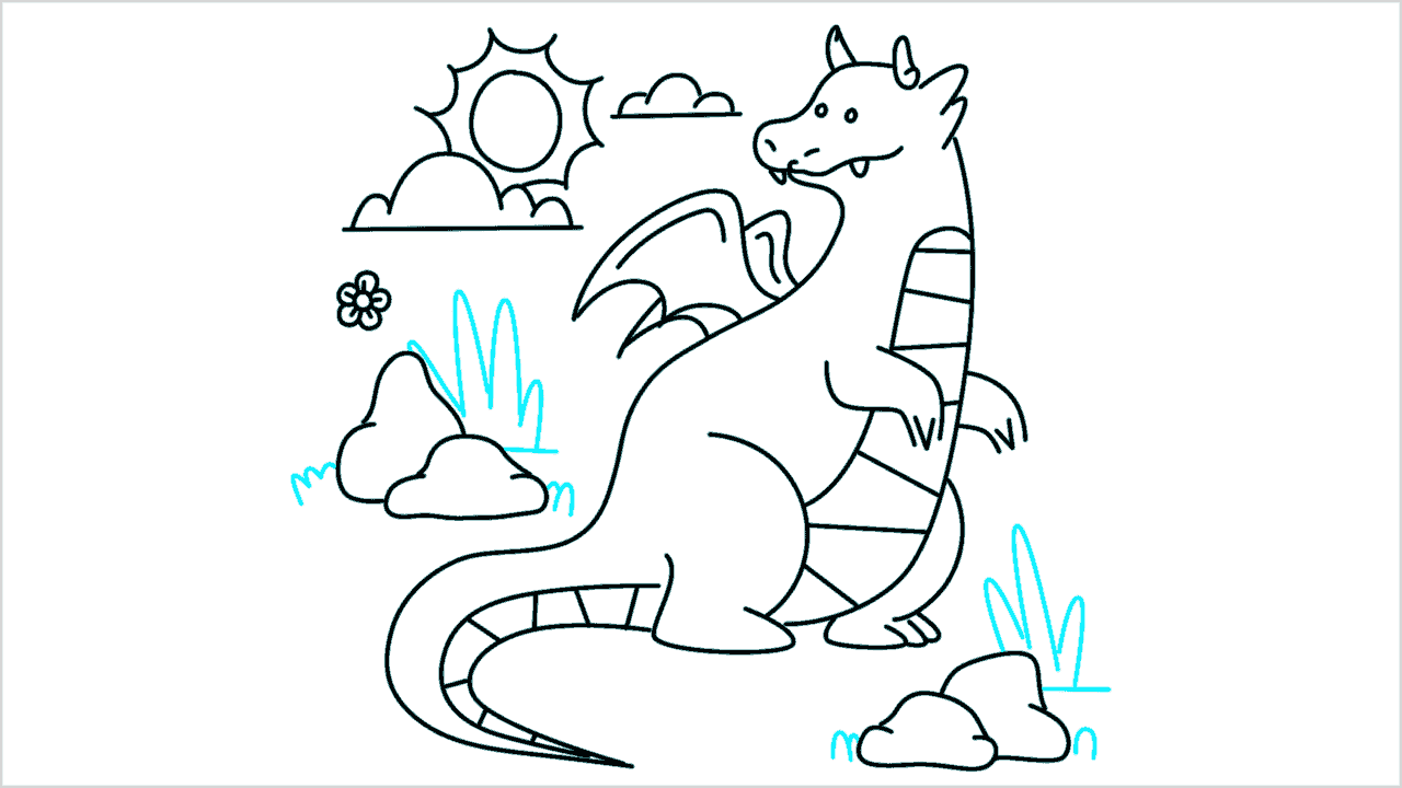 Cómo dibujar un dragón paso a paso (14)