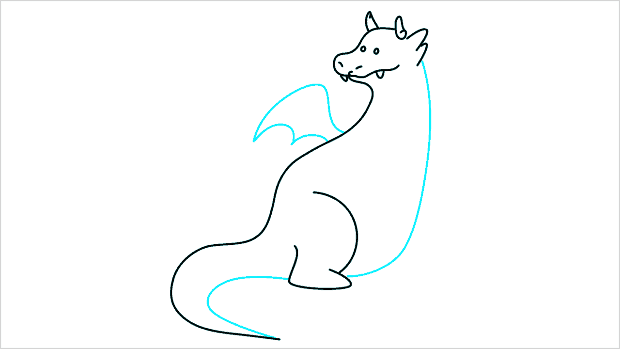 Cómo dibujar un dragón paso a paso (6)