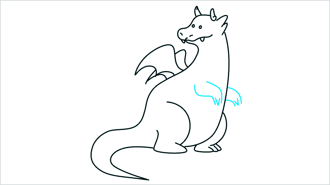 Cómo dibujar un dragón paso a paso (8)
